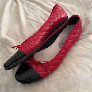 Paul Mayer Red and Black Quilted Flats